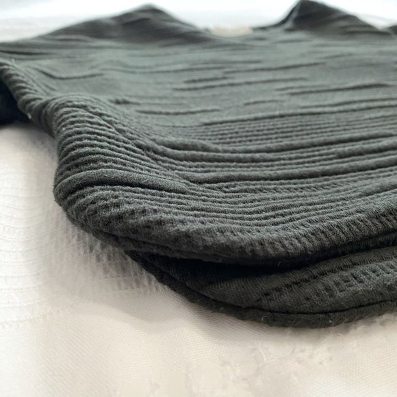 COKLUCH CHARCOAL GREY / WASHED BLACK TEXTURED CROPPED BOXY SWEATSHIRT - XS - Picture 7 of 9